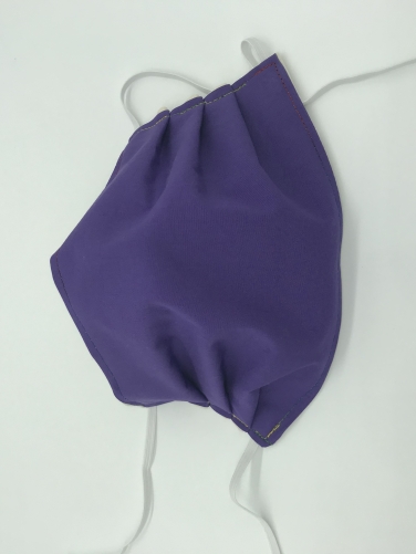 Behelfsmaske Mundmaske 007 versandfertig uni violett mit Ohrgummis