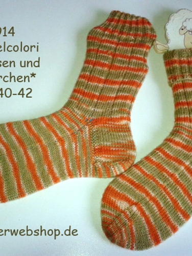 Socken "Erbsen und Möhrchen" (Gr. 40-42)