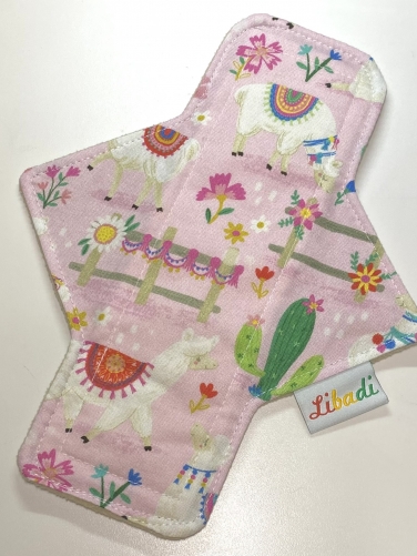 Libadi Stoffbinde Stoffslipeinlage 912 Lamas und Kakteen - S+ (20 cm) | Standard | mit PUL