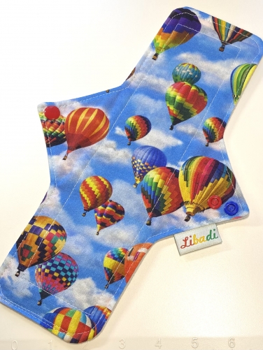 Libadi Stoffbinde 868 Ballonfahrt - L mittig (28 cm) | Standard | mit PUL
