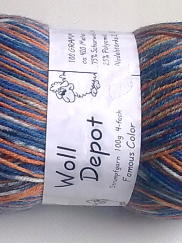 "Woll-Depot" 100 gr. Sockenwolle