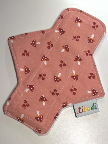 Libadi Stoffbinde, Slipeinlage, 914 Schwammerl, Pilze - S (17,5 cm) | Standard | ohne PUL