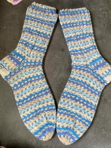 Socken handgestrickt von Libadi Gr. 45/46 - 0724
