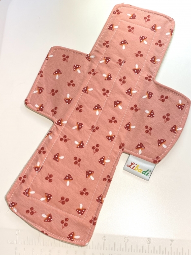 Libadi Stoffbinde, Slipeinlage, 914 Schwammerl, Pilze - XL (31 cm) | Standard | mit PUL