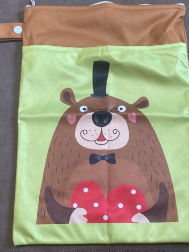 Wetbag OTTER mit Herz, 2 Fächer, 34 x 24 cm