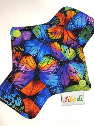 Libadi Stoffbinde 867 Bibis Kleid - Schmetterlinge - S (17,5 cm) | Standard | ohne PUL
