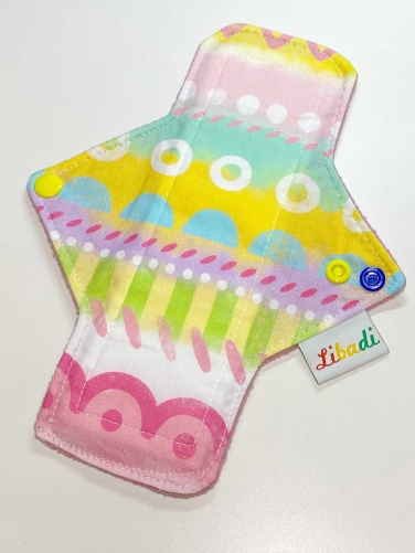 Libadi Stoffbinde 885 Bine Brändle Pastell Muster - M (22 cm) | Standard | mit PUL