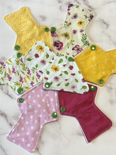 Libadi Tanga-Stoffeinlagen 7er Set   017 reine Baumwolle - XS (16,5 cm) | Cotton | ohne PUL