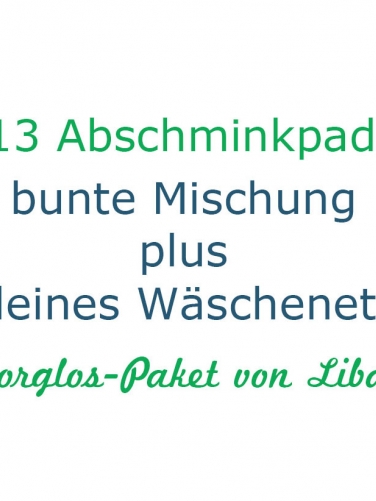 13 Abschminkpads + Wäschenetz