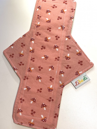 Libadi Stoffbinde, Slipeinlage, 914 Schwammerl, Pilze - L mittig (28 cm) | Standard | mit PUL