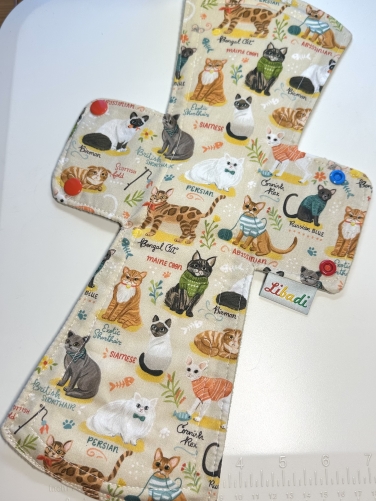 Libadi Stoffbinde Stoffslipeinlage 915 Katzenrassen - XXL  (38 cm) | Standard | mit PUL