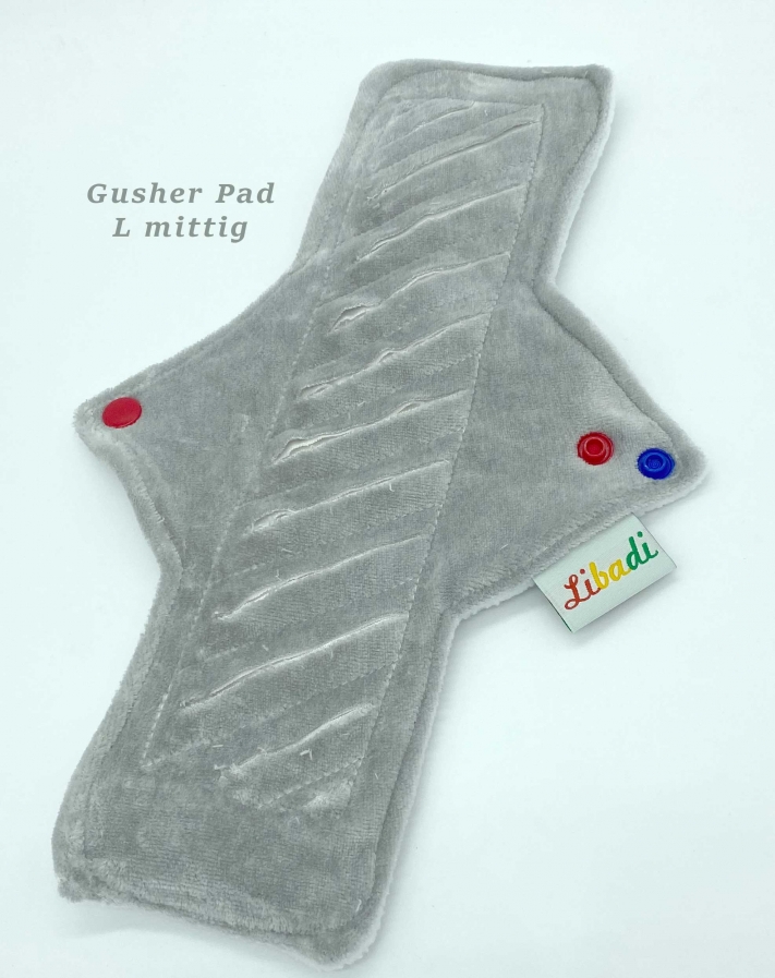 Libadi Gusher Pad Bambus Velours hellgrau