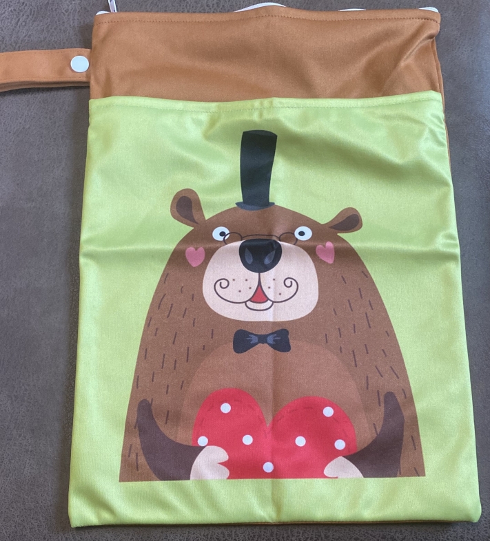 Wetbag OTTER mit Herz, 2 Fächer, 34 x 24 cm