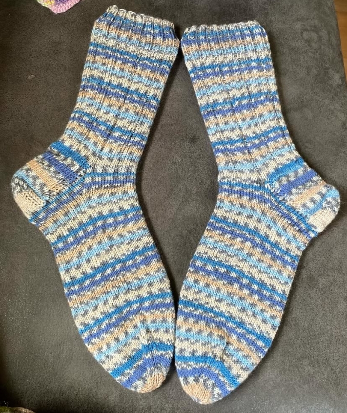 Socken handgestrickt von Libadi Gr. 45/46 - 0724
